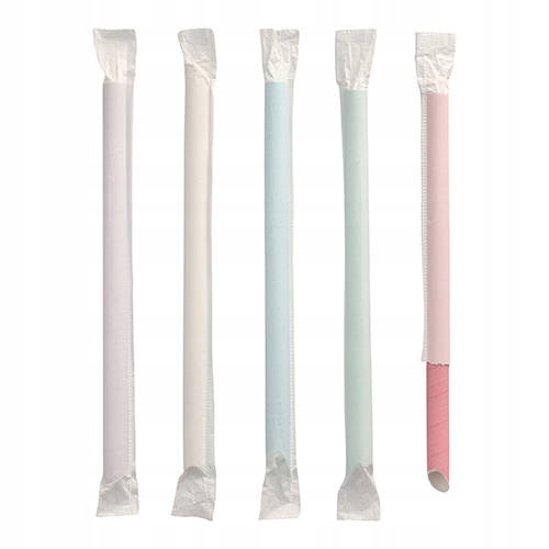 

Słomki Bubble Tea pojedynczo pakowane śr.12 200szt