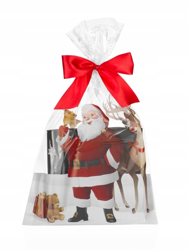 Torebki worki CELOFANOWE foliowe prezenty ŚWIĄTECZNE MIKOŁAJ 25x40 25 szt. Kod producenta 5903900050494