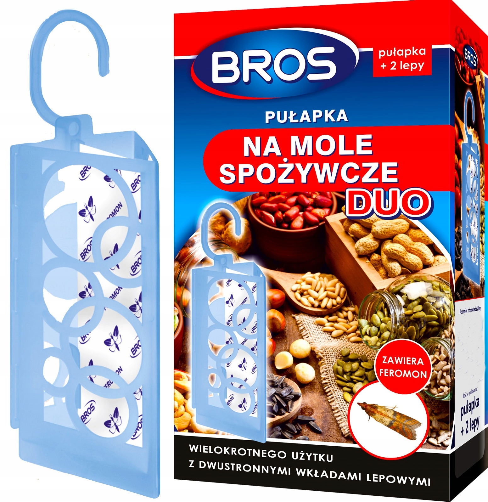 

Bros Pułapka Lep Na Mole Spożywcze Duo 2 Wkłady