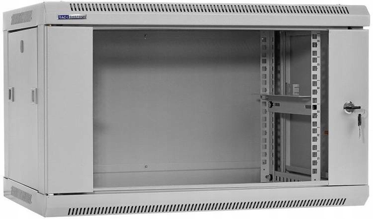 SZAFA RACK WISZĄCA z Szybą 6U 19 cali 450mm Biała