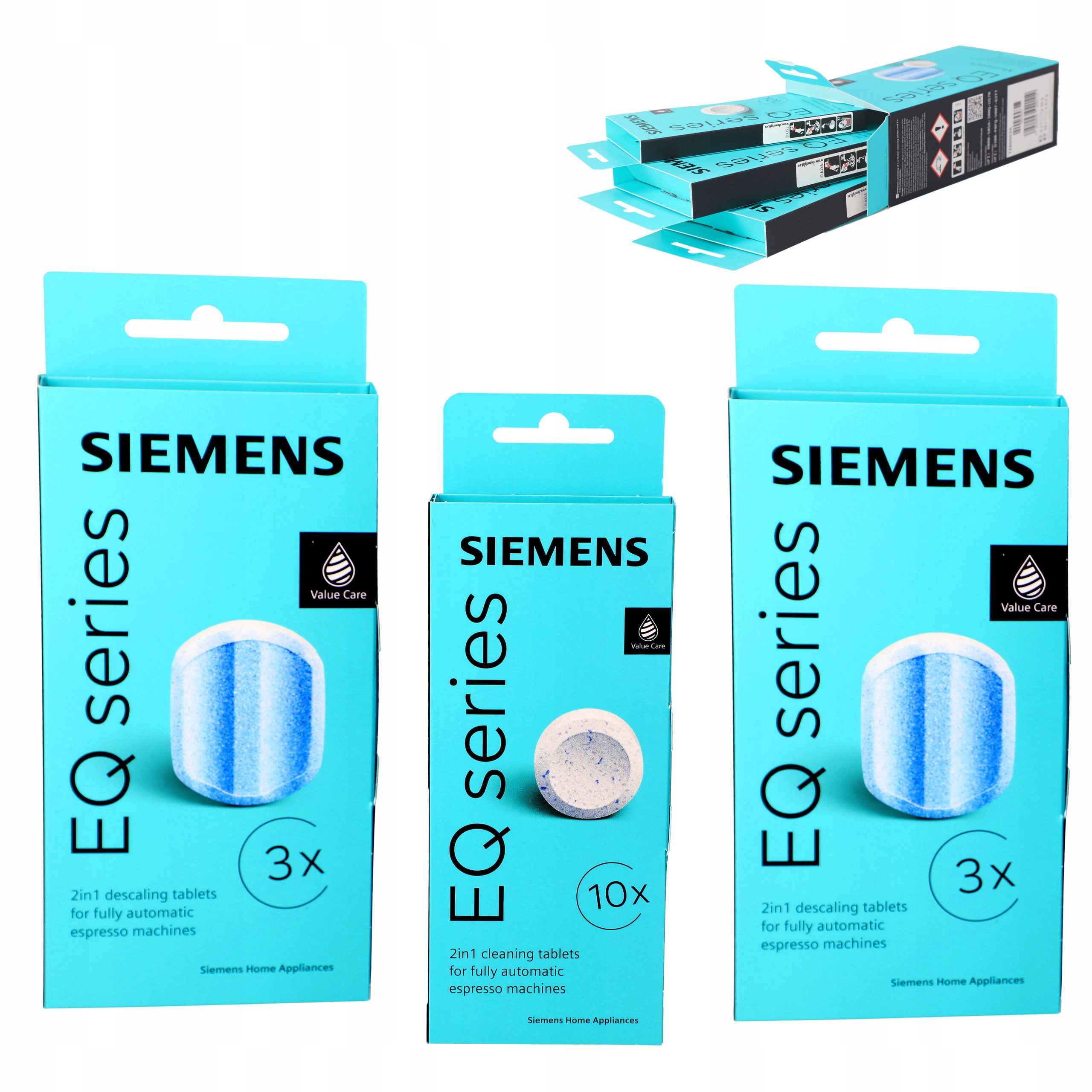 Zestaw tabletki czyszczące TZ80001 odkamieniające TZ80002 ekspresu Siemens