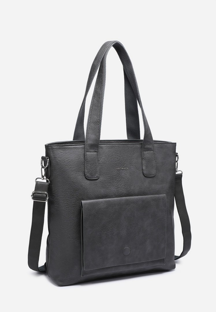 Modna Pojemna Torebka Damska Szara Shopper Format A4 Luigisanto