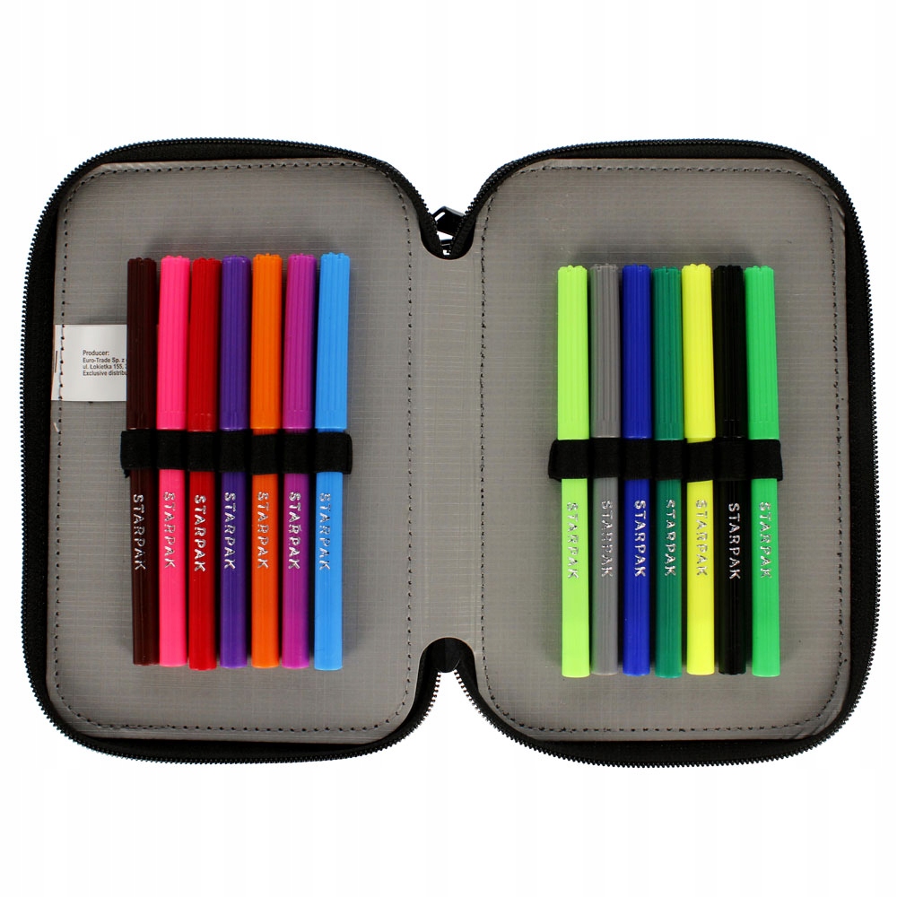 PIÓRNIK SZKOLNY TRZYKOMOROWY POTRÓJNY Z WYPOSAŻENIEM DLA CHŁOPCA MINECRAFT Bohater Minecraft