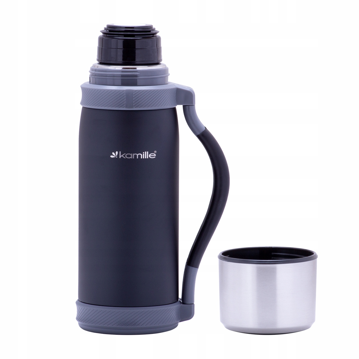 KUBEK TERMICZNY TERMOS STALOWY 100% SZCZELNY pojemny bidon KAMILLE 1,2 L Kod producenta KM-2015