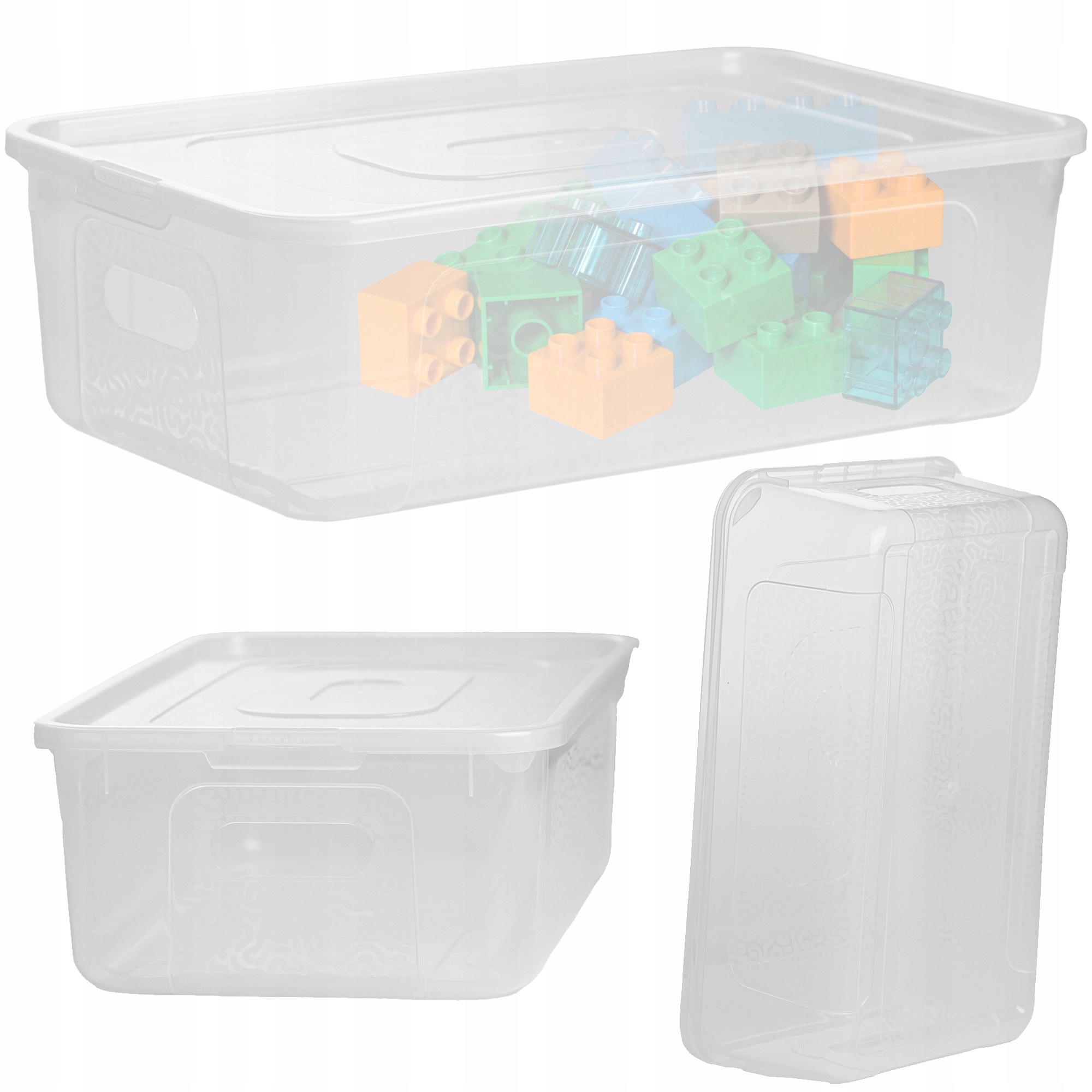 

Pojemnik Pudło Plastikowe Z Pokrywą Pojemniki 7 L