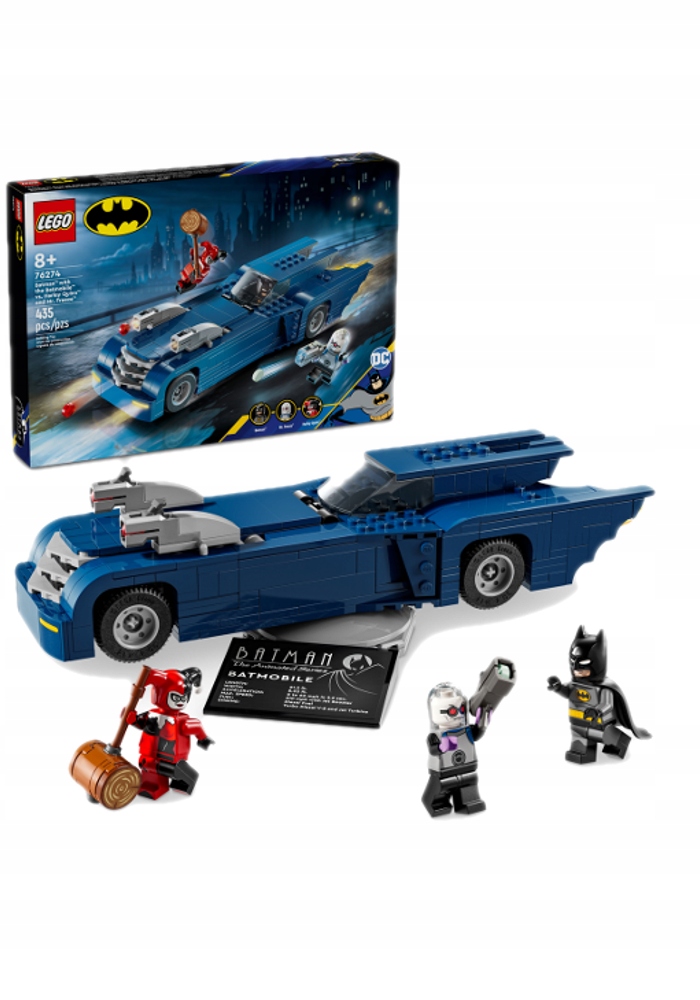 Lego Batman s batmobilem versus Harley Quinn a Mr. Freeze 76274