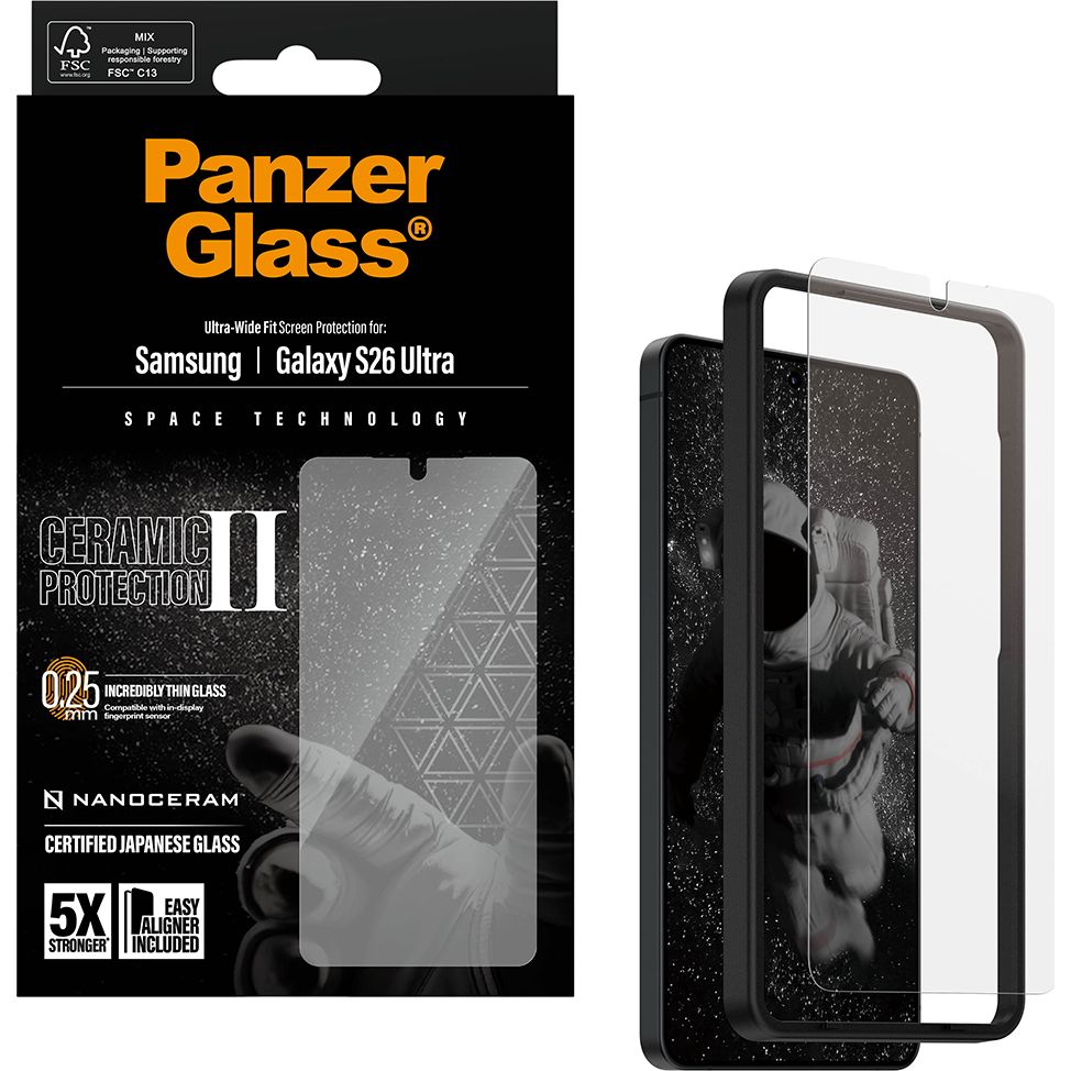 Tvrzené sklo pro Galaxy S26 Ultra, PanzerGlass, silné sklo aplikátor