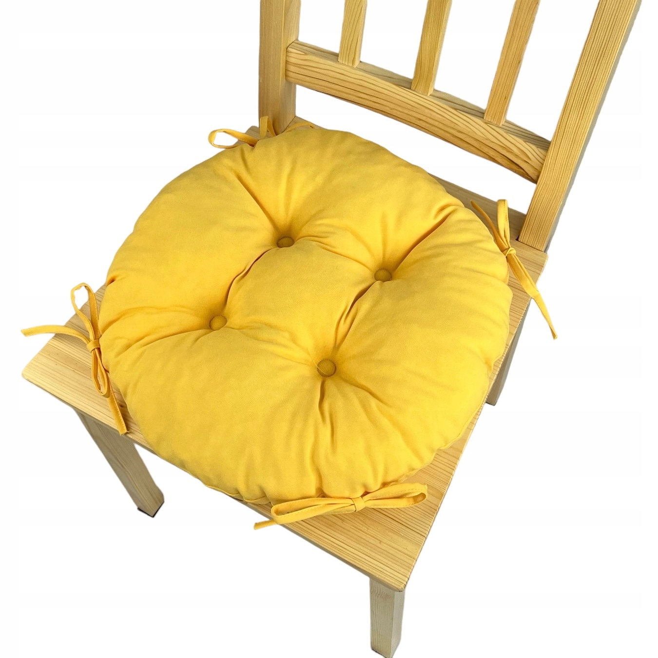 

Poduszka na krzesło taboret 35cm Żółty Koło