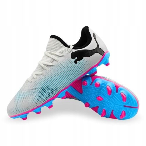 Puma Future 7 Play Fg/AG Jr Buty Piłkarskie Dziecięce (Korki) 107734 01 Bia