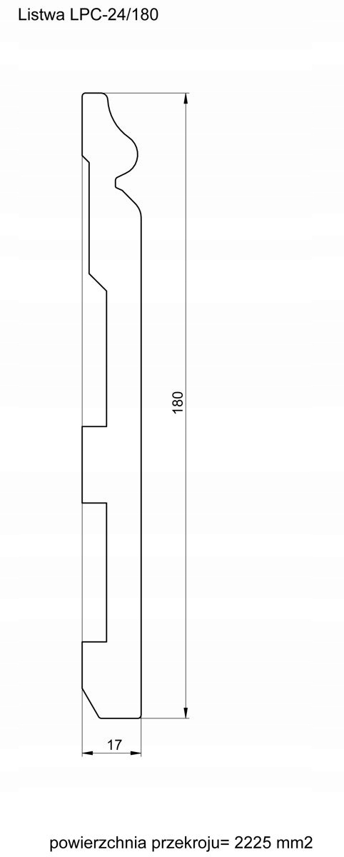 Listwa przypodłogowa LPC-33 Creativa by Cezar Kod producenta LPC-33