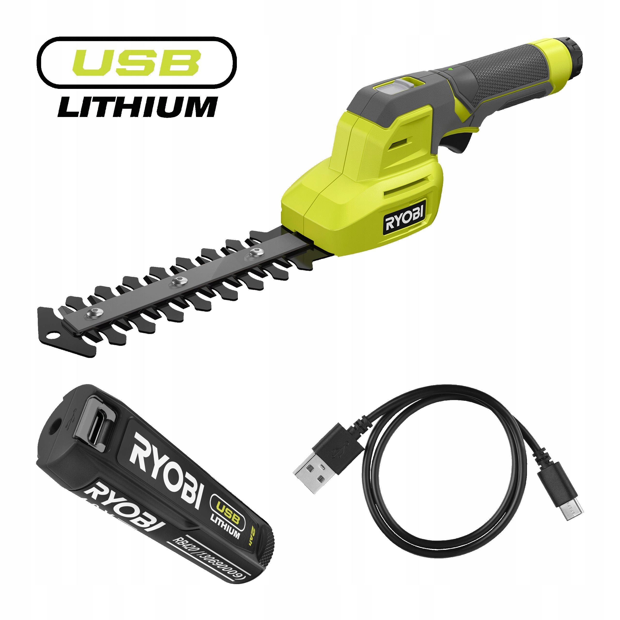 Ryobi RY4CGSA-120 4V Usb Lítium Nožnice na kríky 8.5 cm
