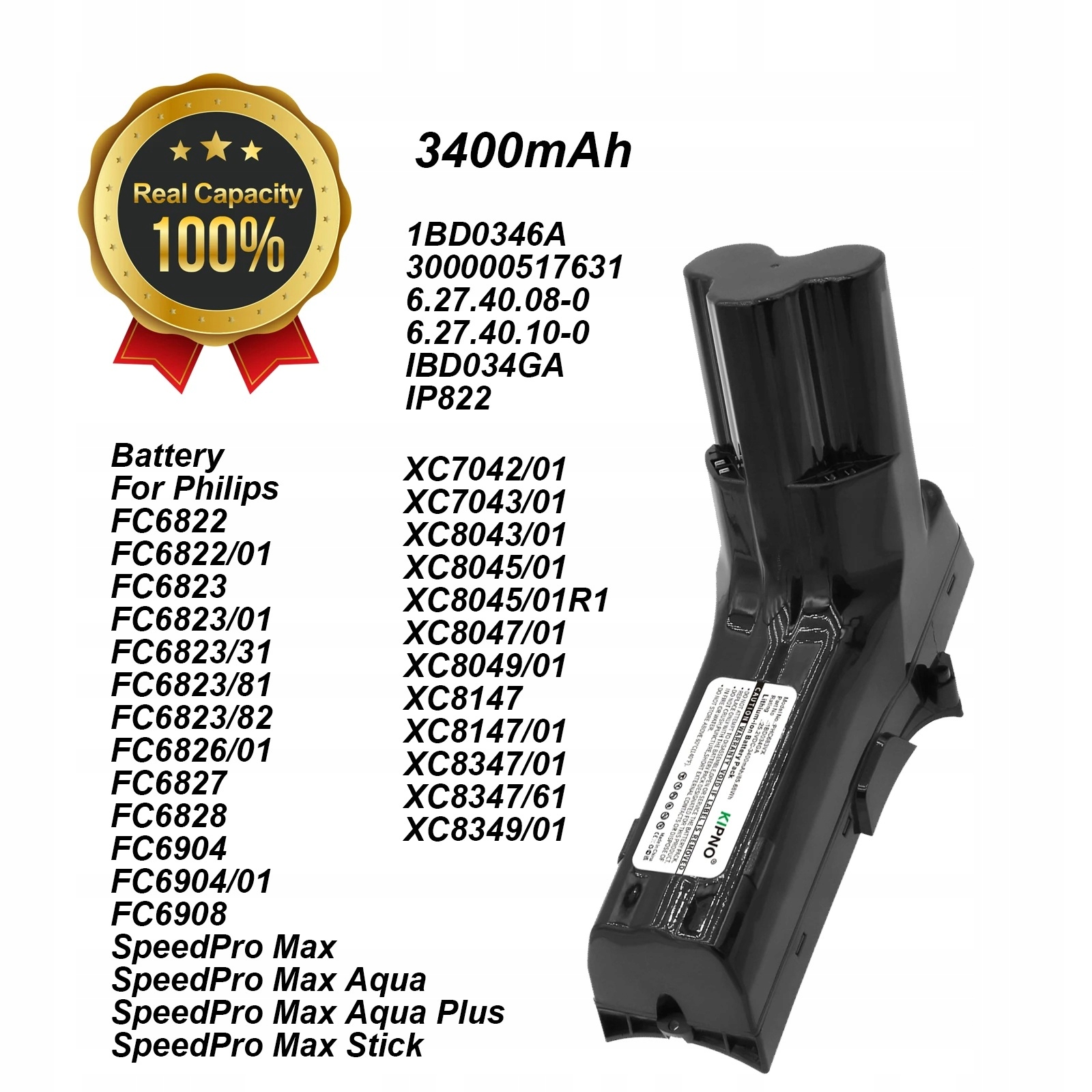 Batéria IP822 Pre Philips FC6903 FC6822 FC6823 FC6826 XC8045 XC8049 XC8149