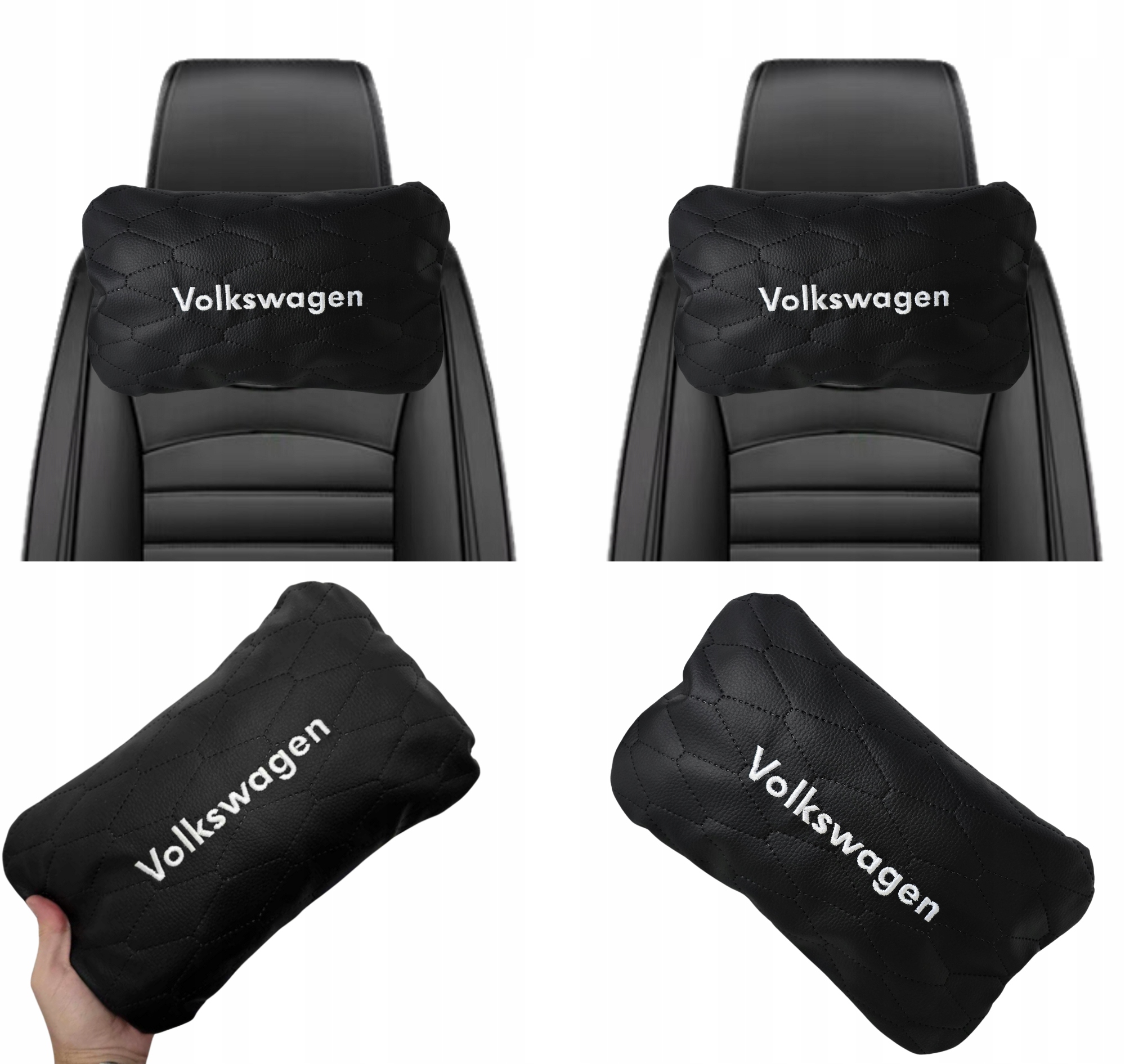 2 x Poduška Opierka Hlavy Do Auta Logo Pod Krk Chrbát Vyberte Si Svoje Meno