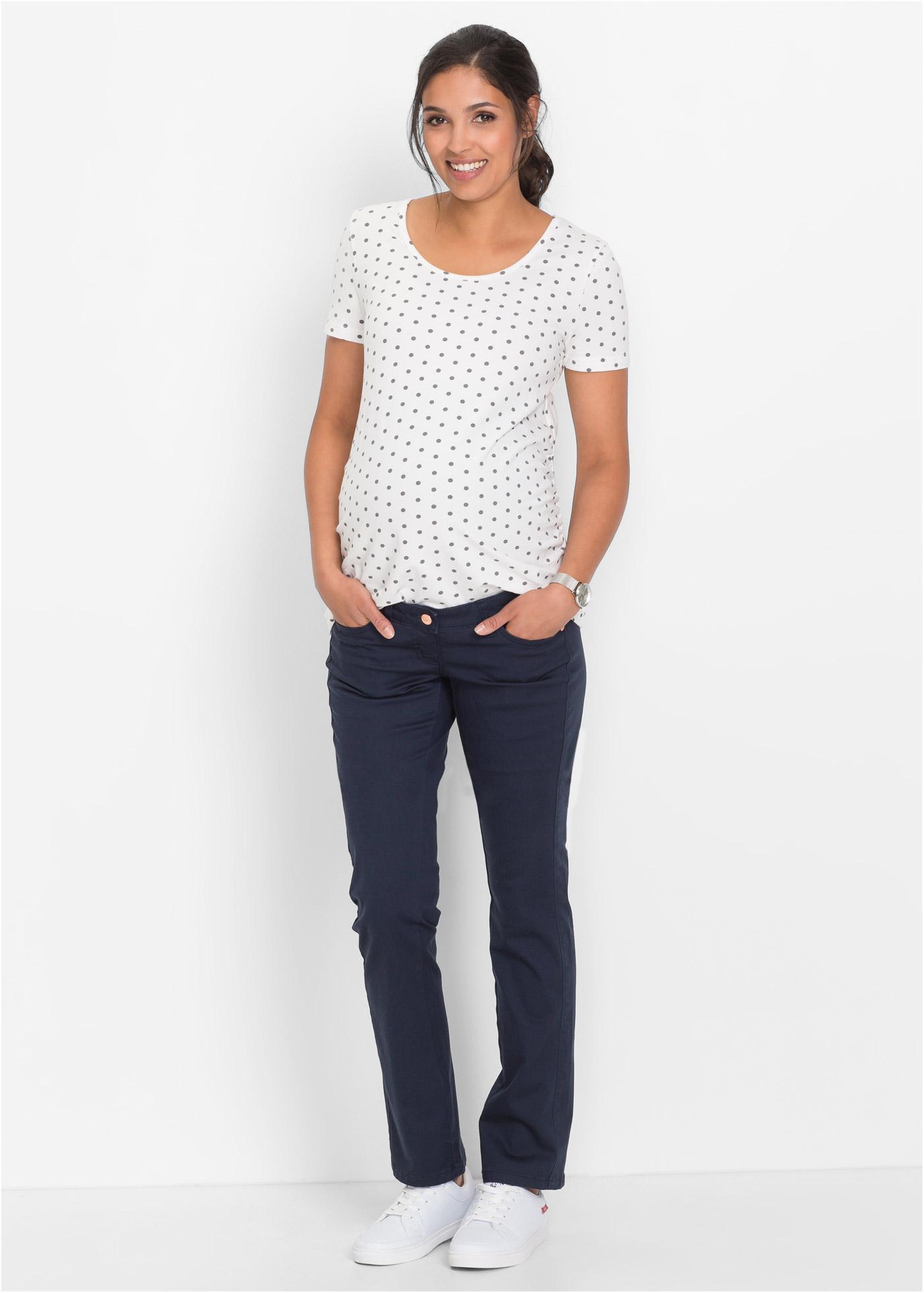 SPODNIE CIĄŻOWE GRANATOWE B.p.c S30 42 Kolor niebieski