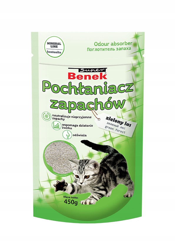 

Super Benek Pochłaniacz zapachów zielony las 450g