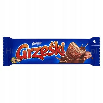 Levně Grześki Oplatek plněný kakaovým krémem v čokoládě 36 g