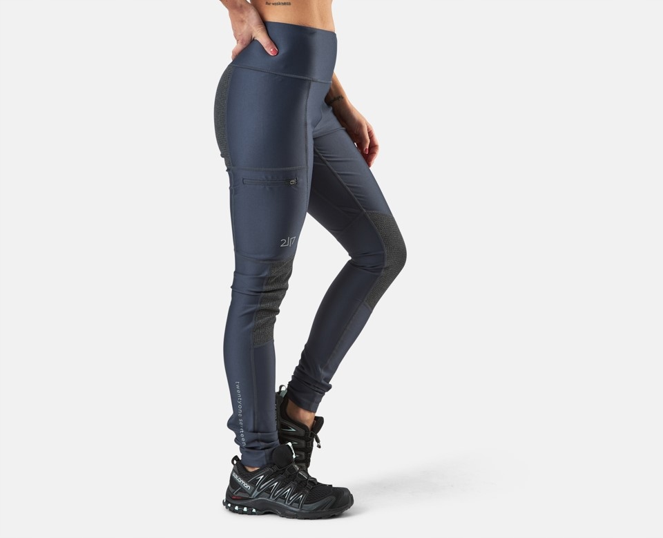 2117 of Sweden Florhult dámské elastické outdoorové legíny inkoustové XXL