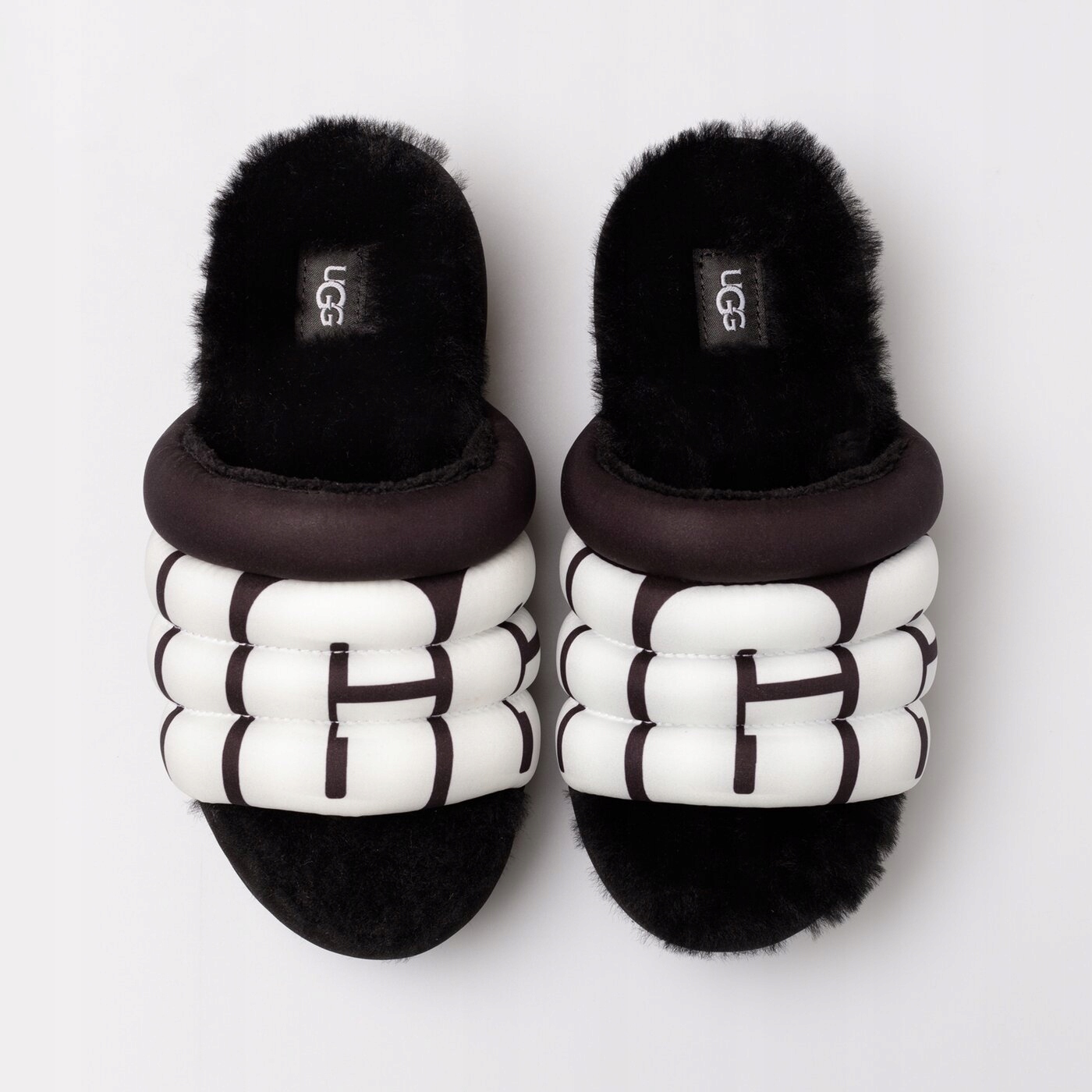 Dámské zimní žabky Ugg Maxi Sandále s logem 1127067-Černé 40