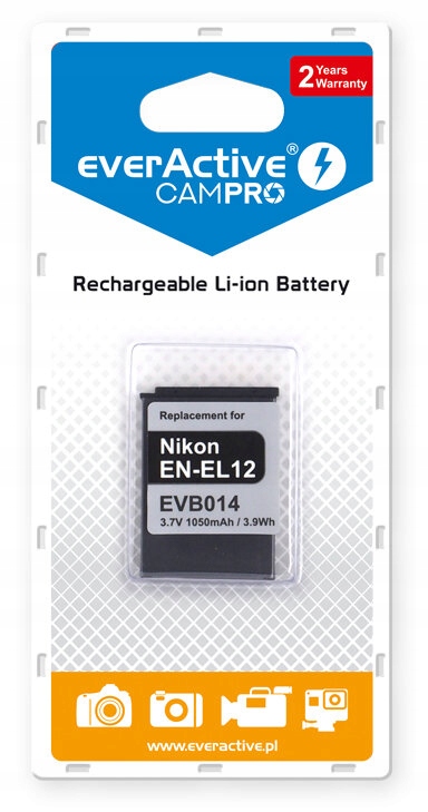 

Akumulator CamPro do Nikon EN-EL12 Li-ion 1050mAh