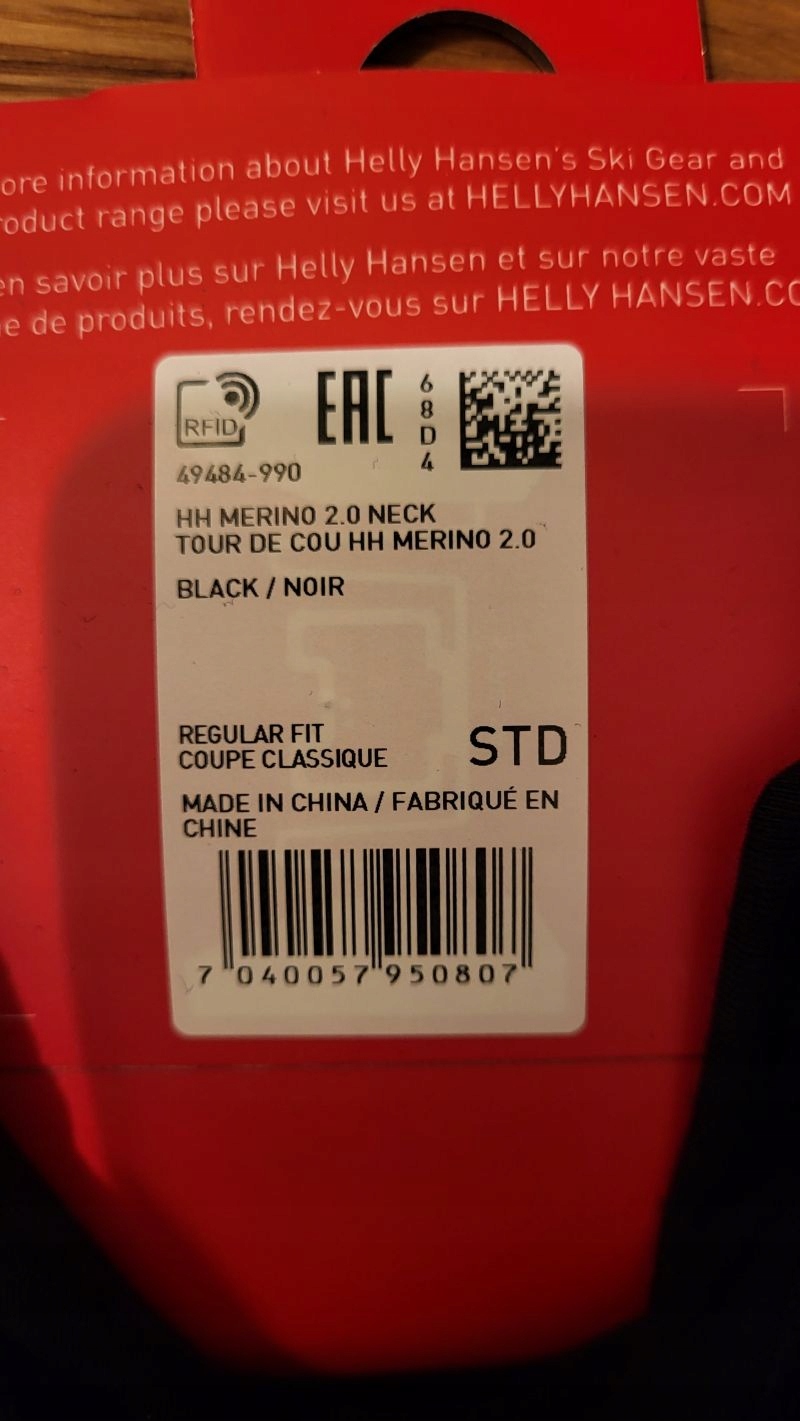 Helly Hansen Unisex HH Merino 2.0 Neck Kod producenta 49484