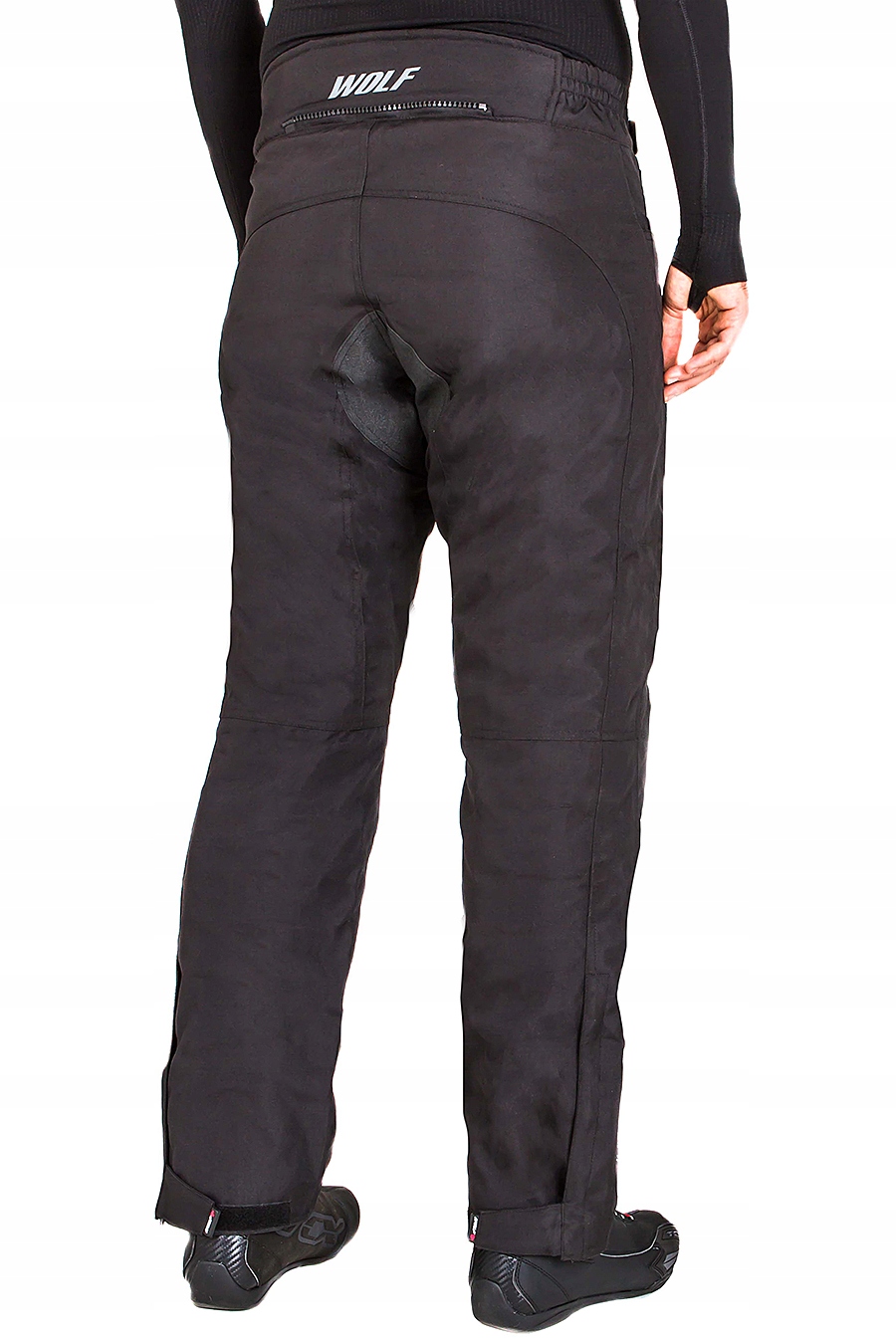 TEKSTYLNE SPODNIE MOTOCYKLOWE PROTEKTORY WOLF L Materiał tekstylia