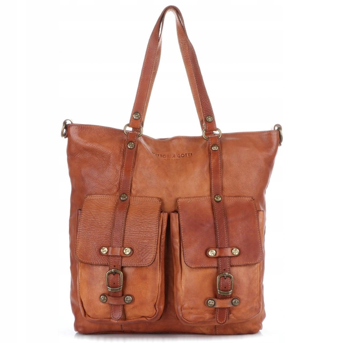 Kožená kabelka ve stylu Vintage Vittoria Gotti Ruda
