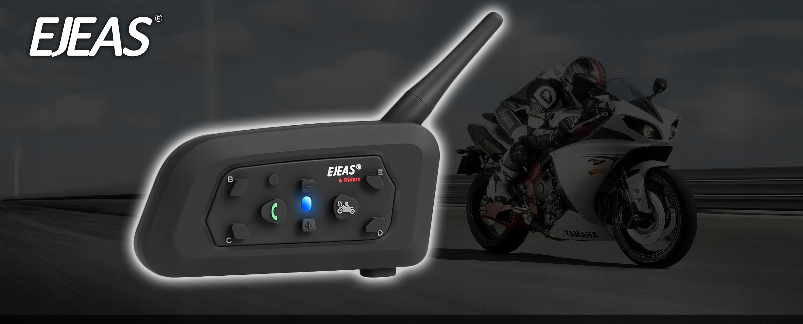 Interkom Motocyklowy EJEAS V6 Pro USB-C 2024 1200m Bluetooth 5.1 na KASK Czas ładowania 2.5 h