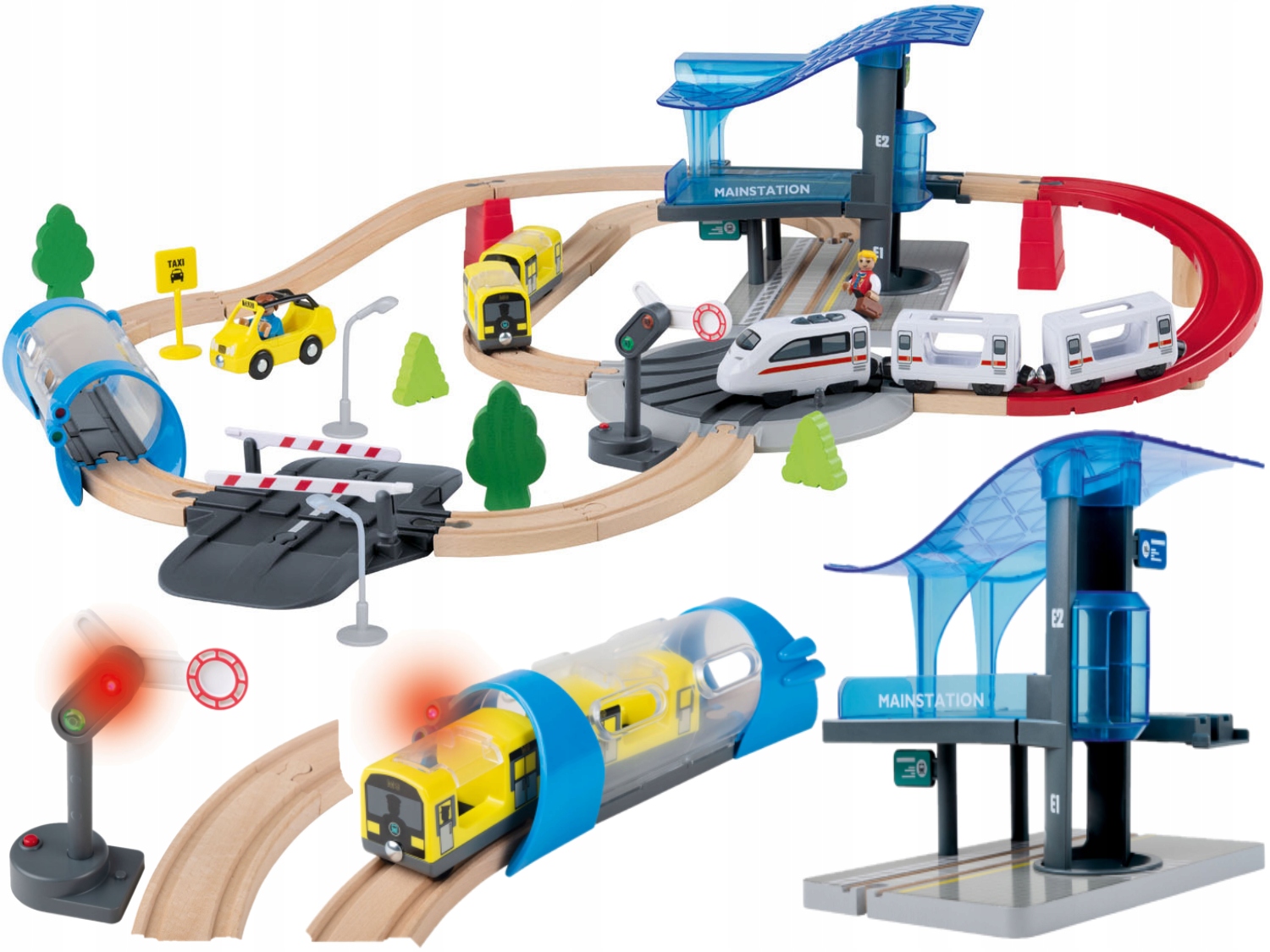 

Ogromna Drewniana Kolejka elektryczny pociąg Zest