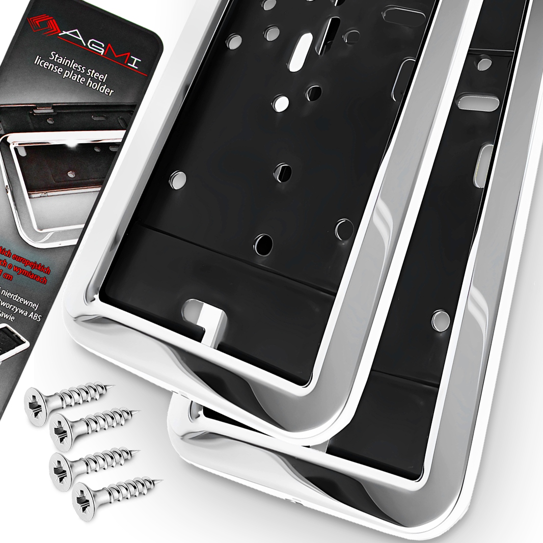 Ramki Do Tablic Rejestracyjnych Chrom Nierdzewka Ramki Pod Tablice Komplet