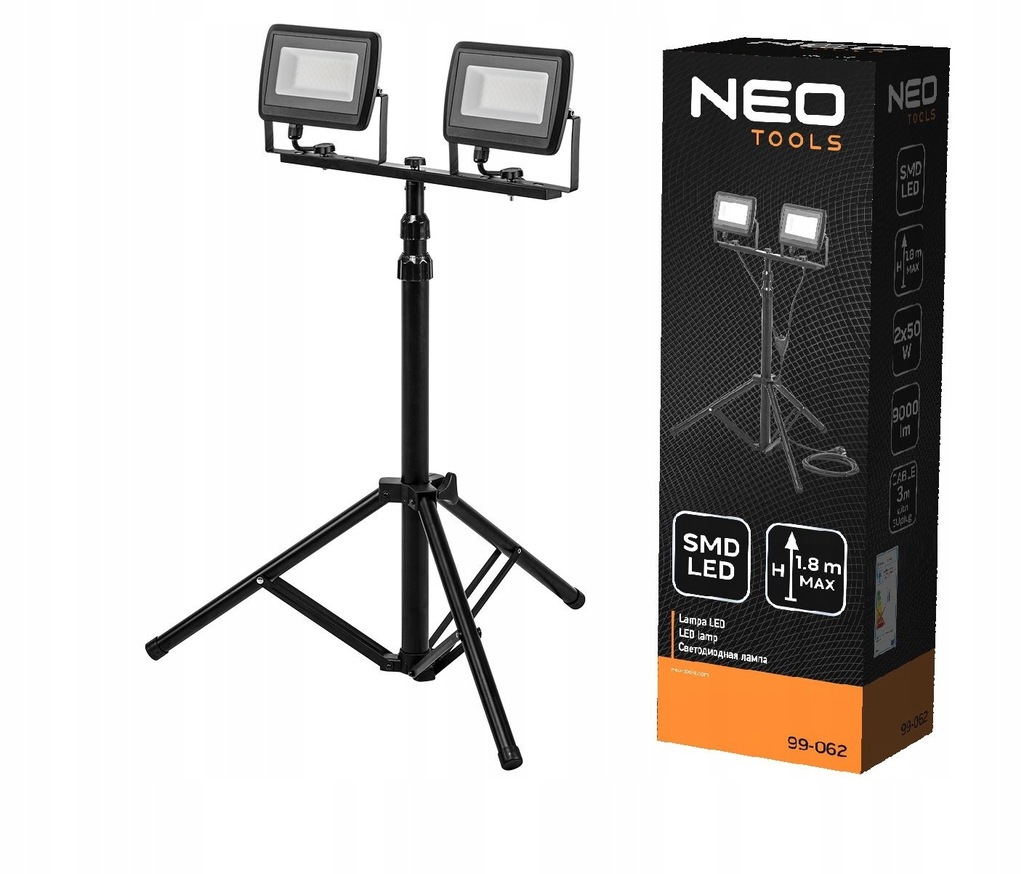 

Neo 99-062 Reflektor podwójny 2x50W Smd Led 9000lm