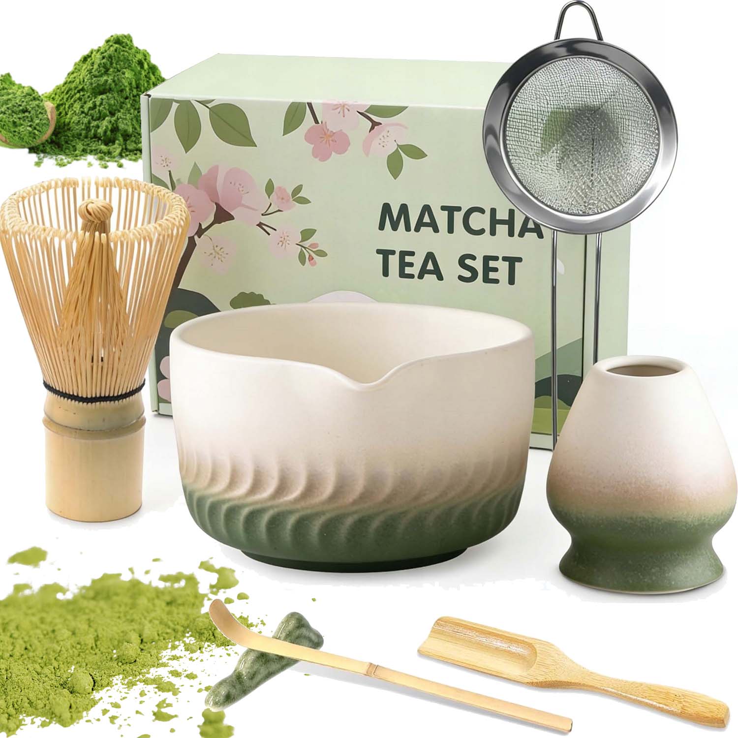 Zestaw Prezentowy Do Herbaty Matcha Mioteł Matcha 7 El Z Ceramicznym Miska