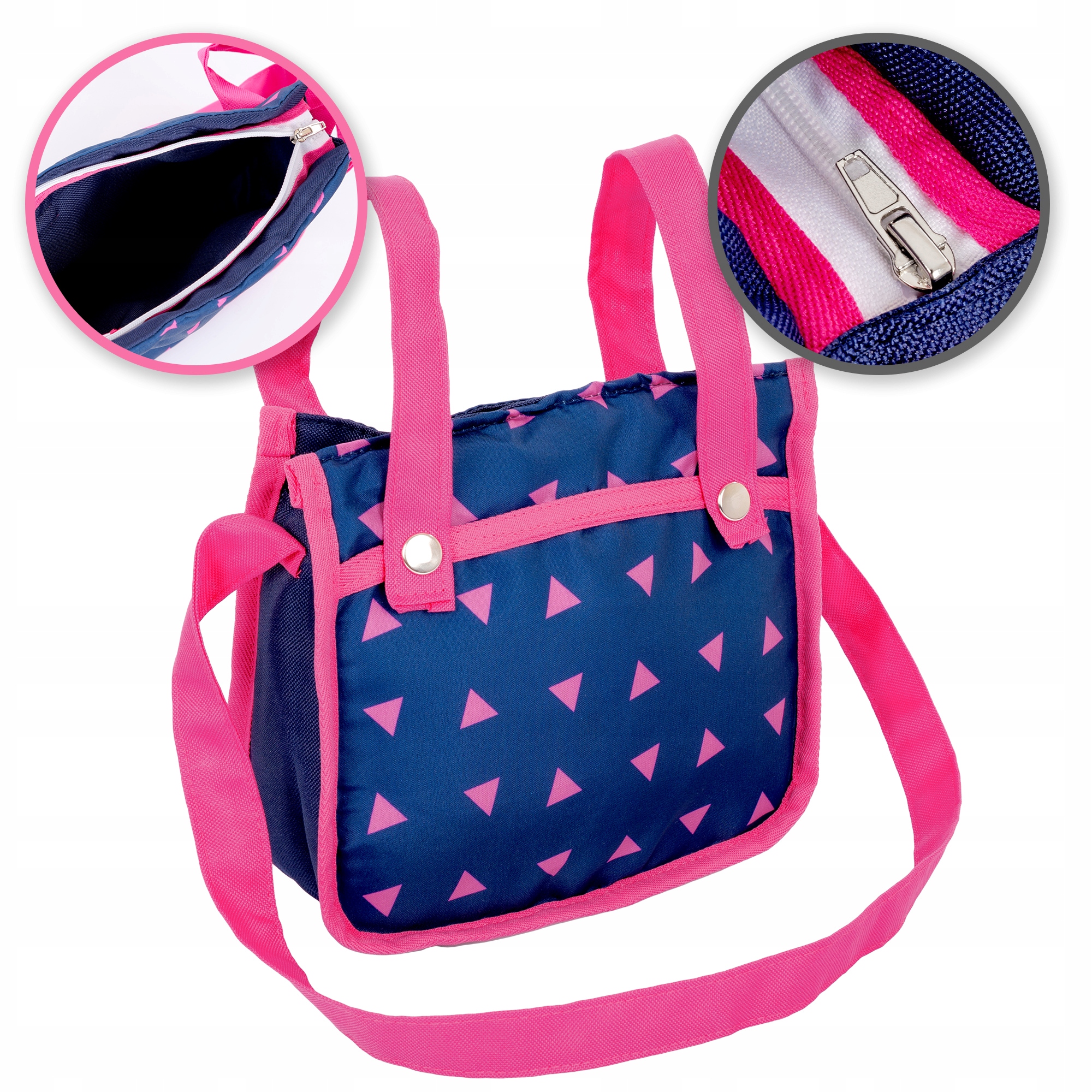 KINDERPLAY WÓZEK DLA LALEK GŁĘBOKI GONDOLA SKŁADANY TORBA REGULOWANA RĄCZKA Wysokość produktu 58 cm