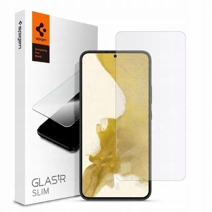 

Szkło do Galaxy S23, Spigen Glas.TR Slim, do etui