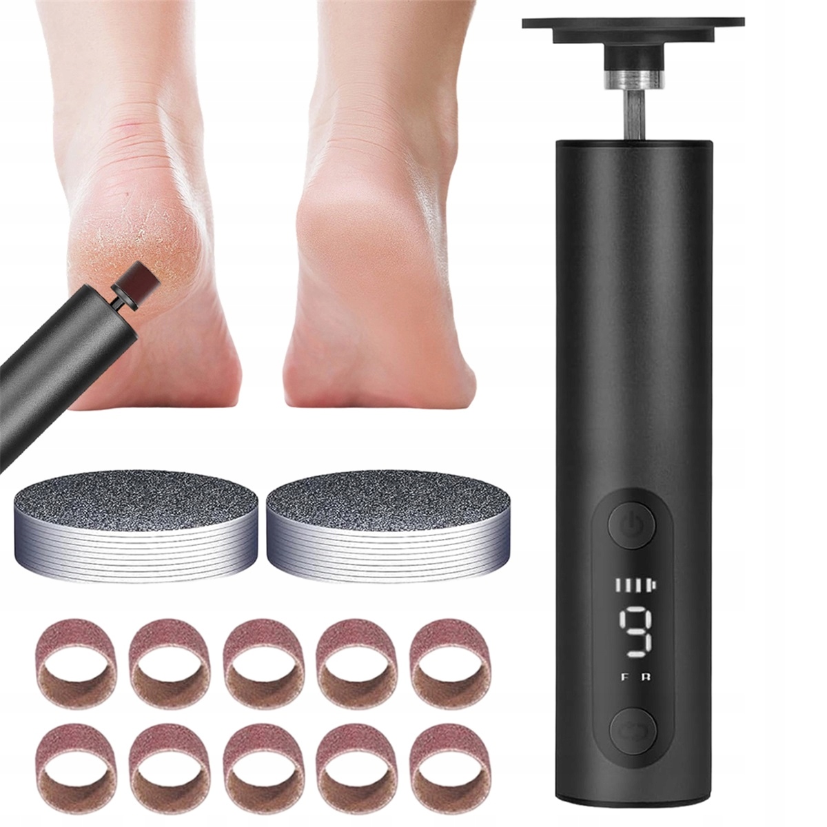 9 úrovní rychlosti Elektrický Pilník Na Nohy s LCD krytem do obývacího pokoje