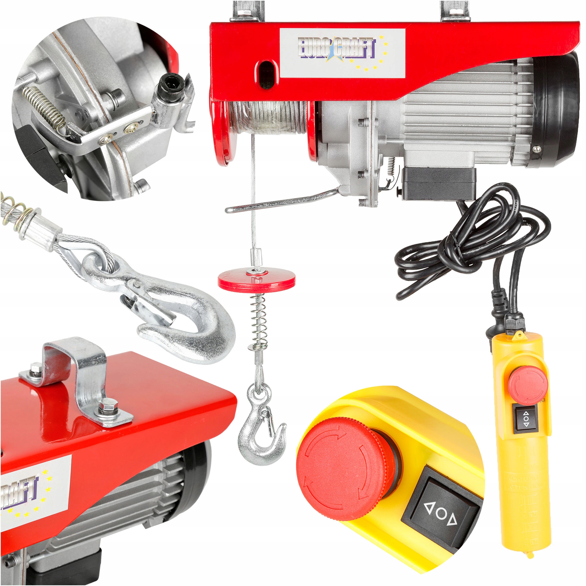 Elektrický Lanový Naviják 1000 Kg, Silný, Ovládaný Jeřábem HJ208