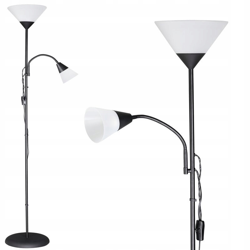 

Lampa Lampka Podłogowa Stojaca 175cm Czarna