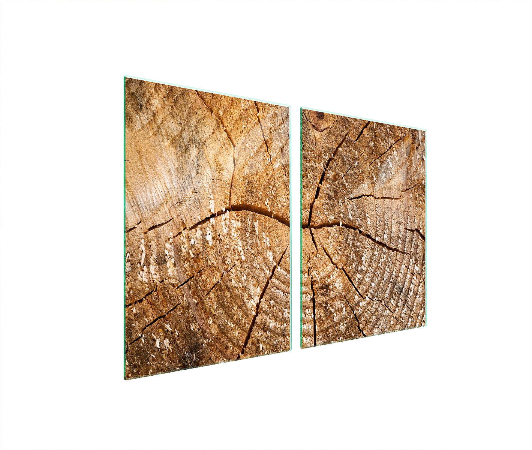 Skleněná Ochranná Deska Do Kuchyně 2x45x52 Dřevo Tvrzené Sklo