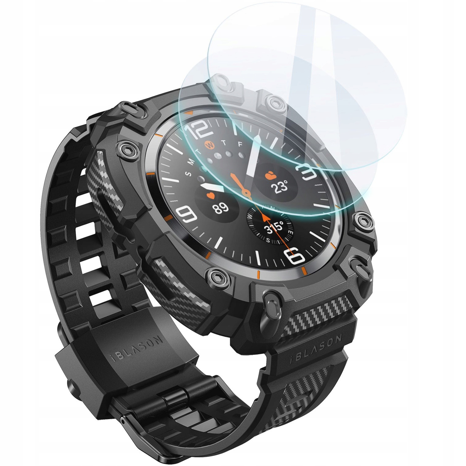 Pouzdro řemínek 2x sklo pro Galaxy Watch Ultra 47, Supcase ArmorBox, pancéřové