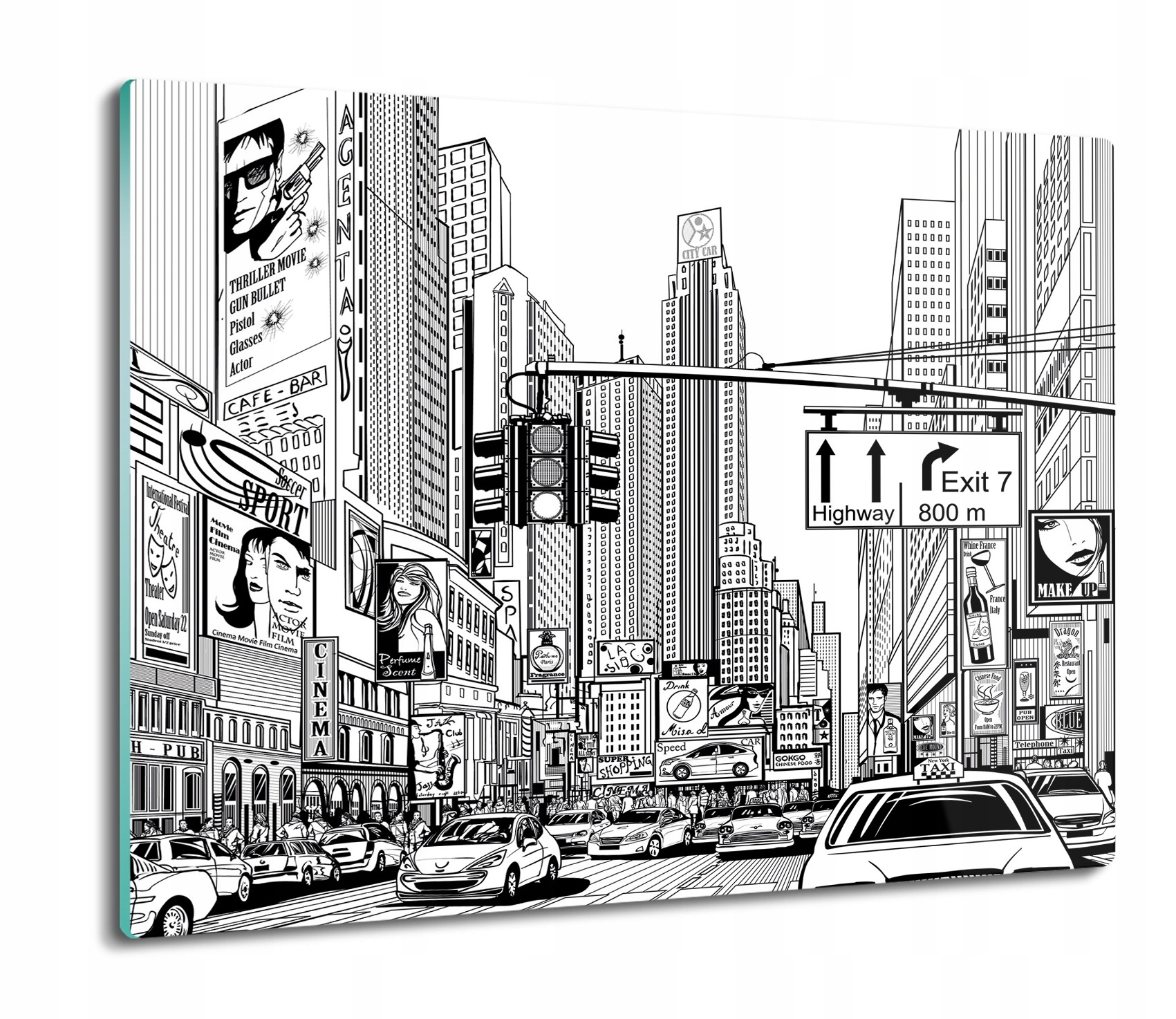 

Nowy Jork Popart 60x52 deska do kuchni szklana