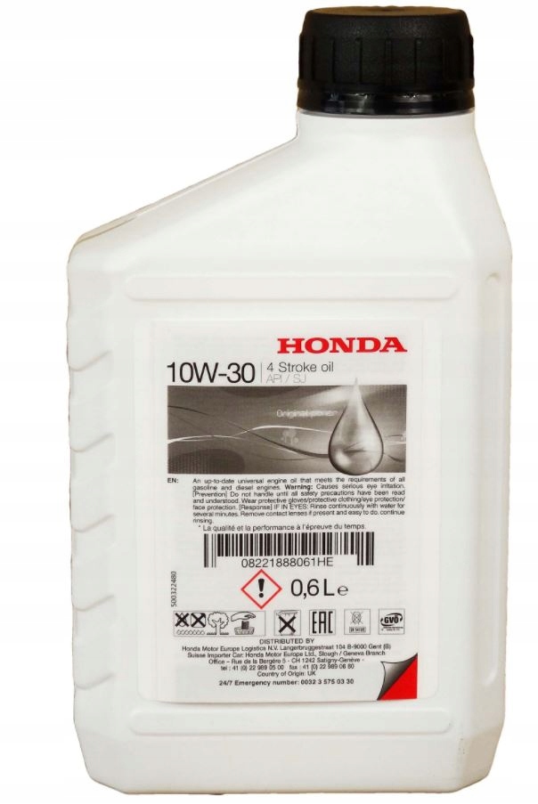 HONDA OLEJ 10W30 4T 0,6L DO KOSIARKI TRAKTORKA AGREGATU ŁODZI ORYGINAŁ Typ olej