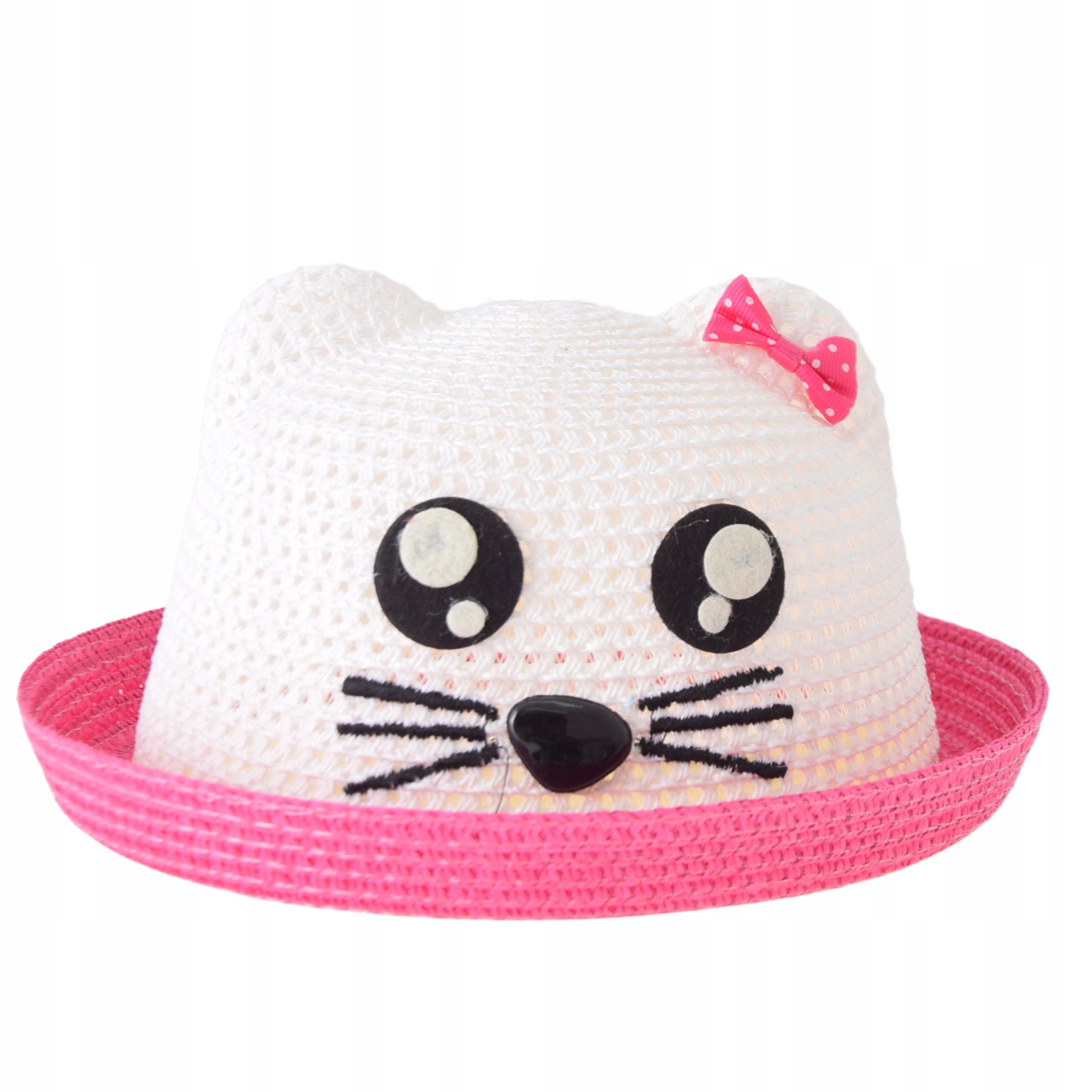 KAPELUSZ DZIECIĘCY PLAŻOWY NA LATO KOT KOTEK