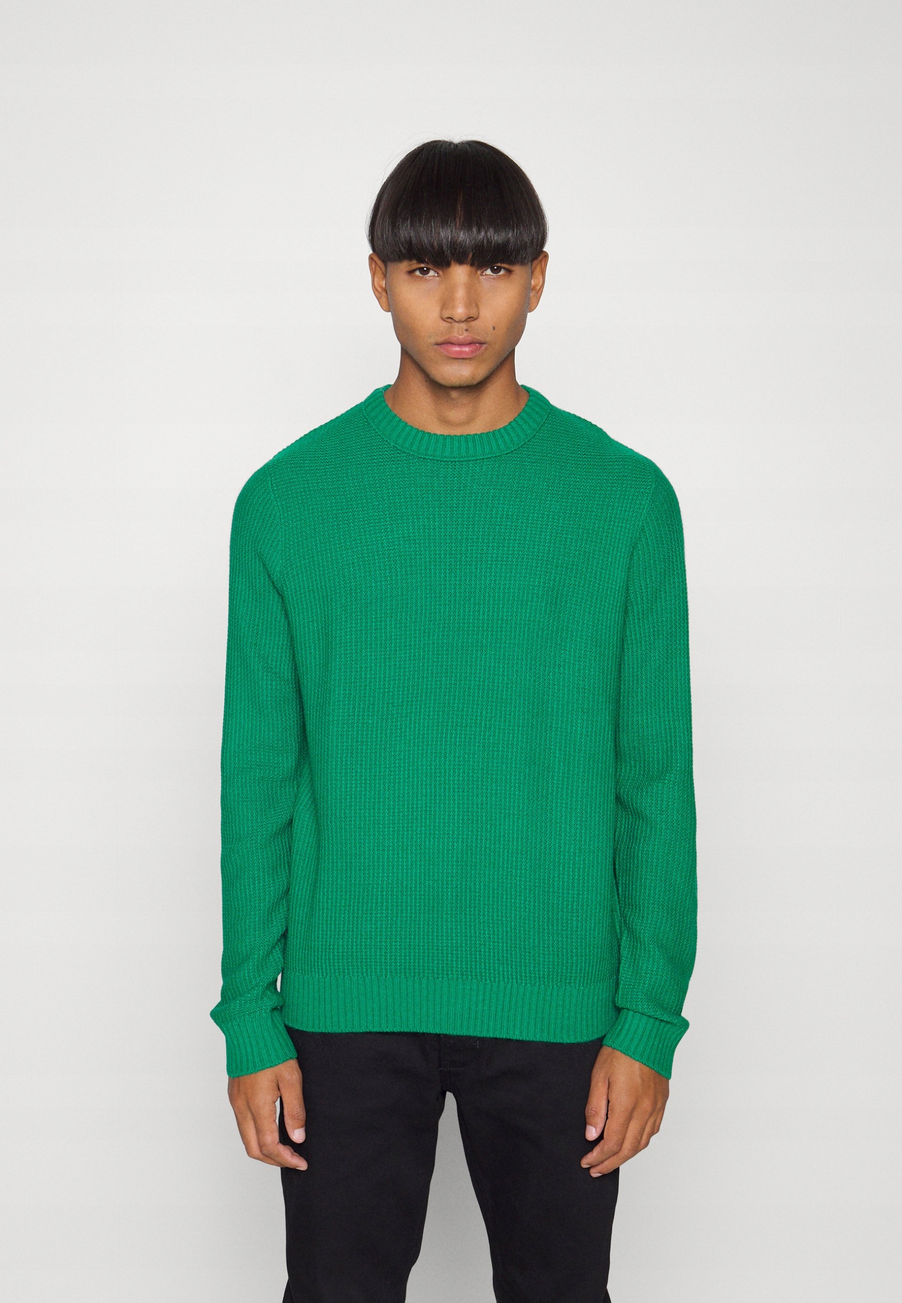 Sweter basic Jack&Jones M Kolor zielony