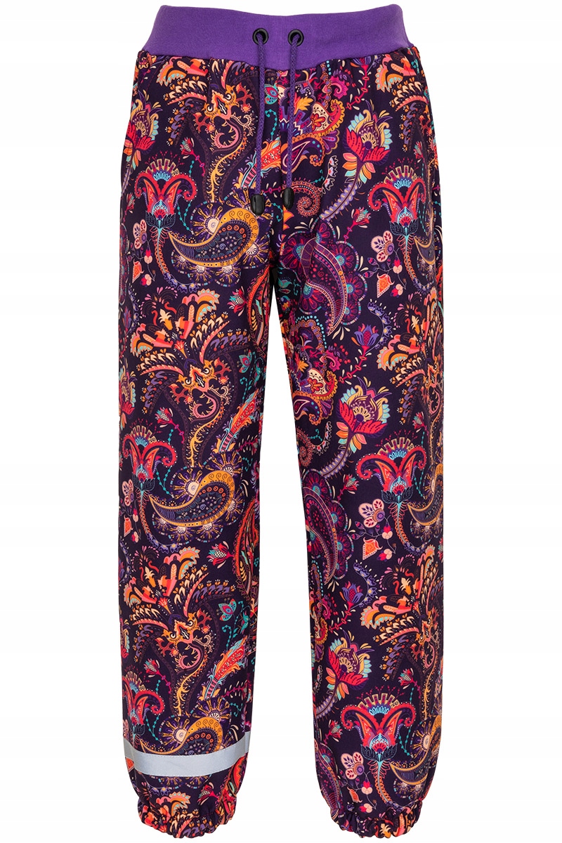 SPODNIE DZIEWCZECE SOFTSHEL KIESZEŃ OUTDOOR orient, fiolet róż, magic r 140
