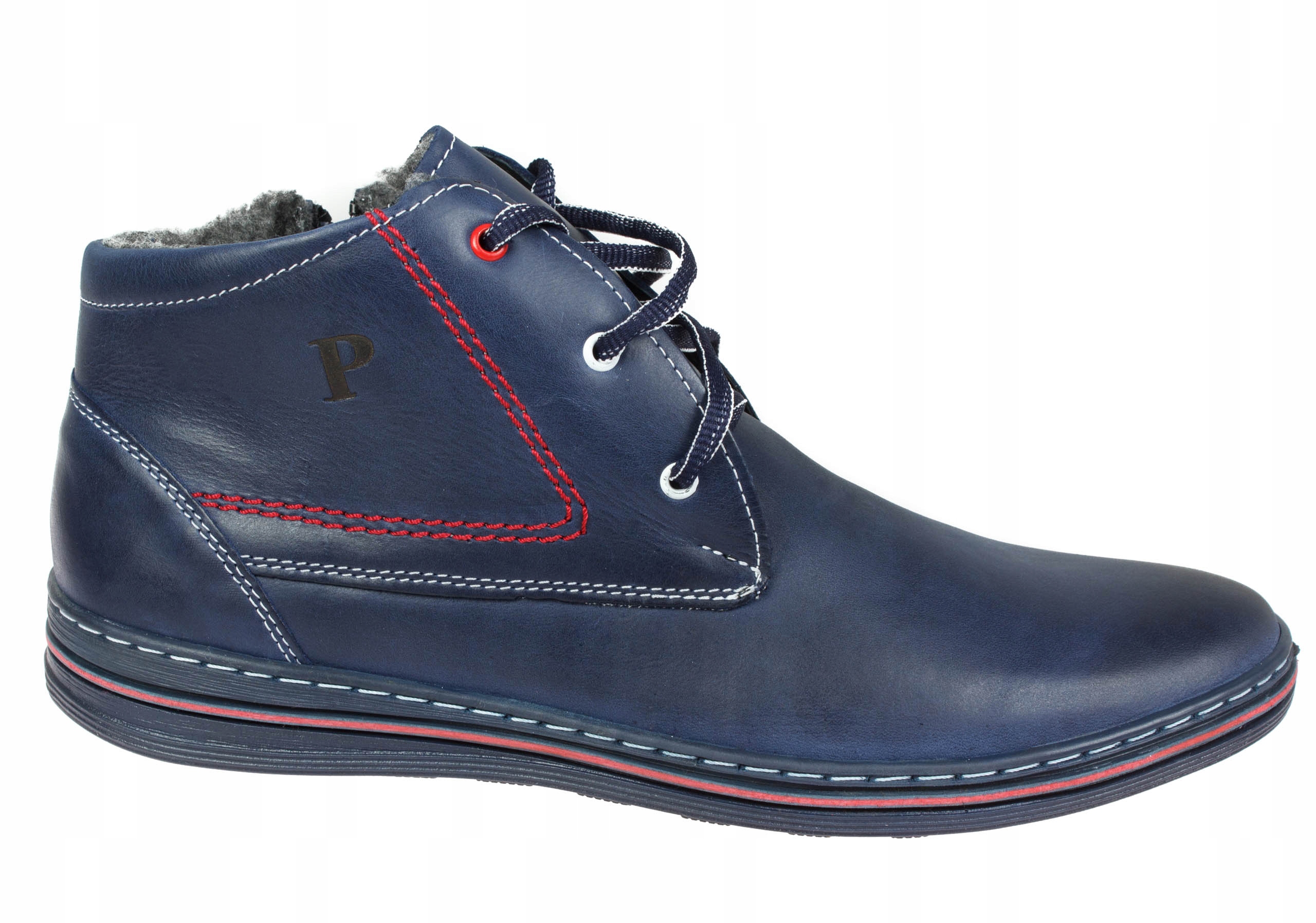 BUTY ZIMOWE POLBUT SKÓRZANE POLSKIE 339S BLUE 42