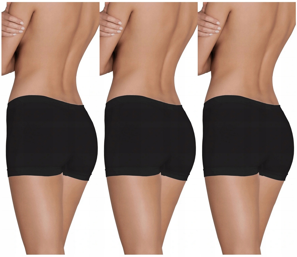 3 X GATTA SHORTY VIKI BEZSZWOWE MAJTKI CZARNE L