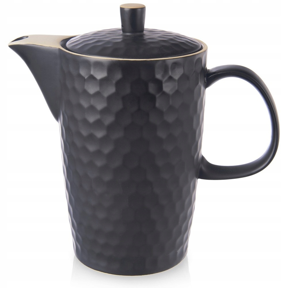 Keramický hrnek na kávu a čaj Tea Time černý 1,3 l