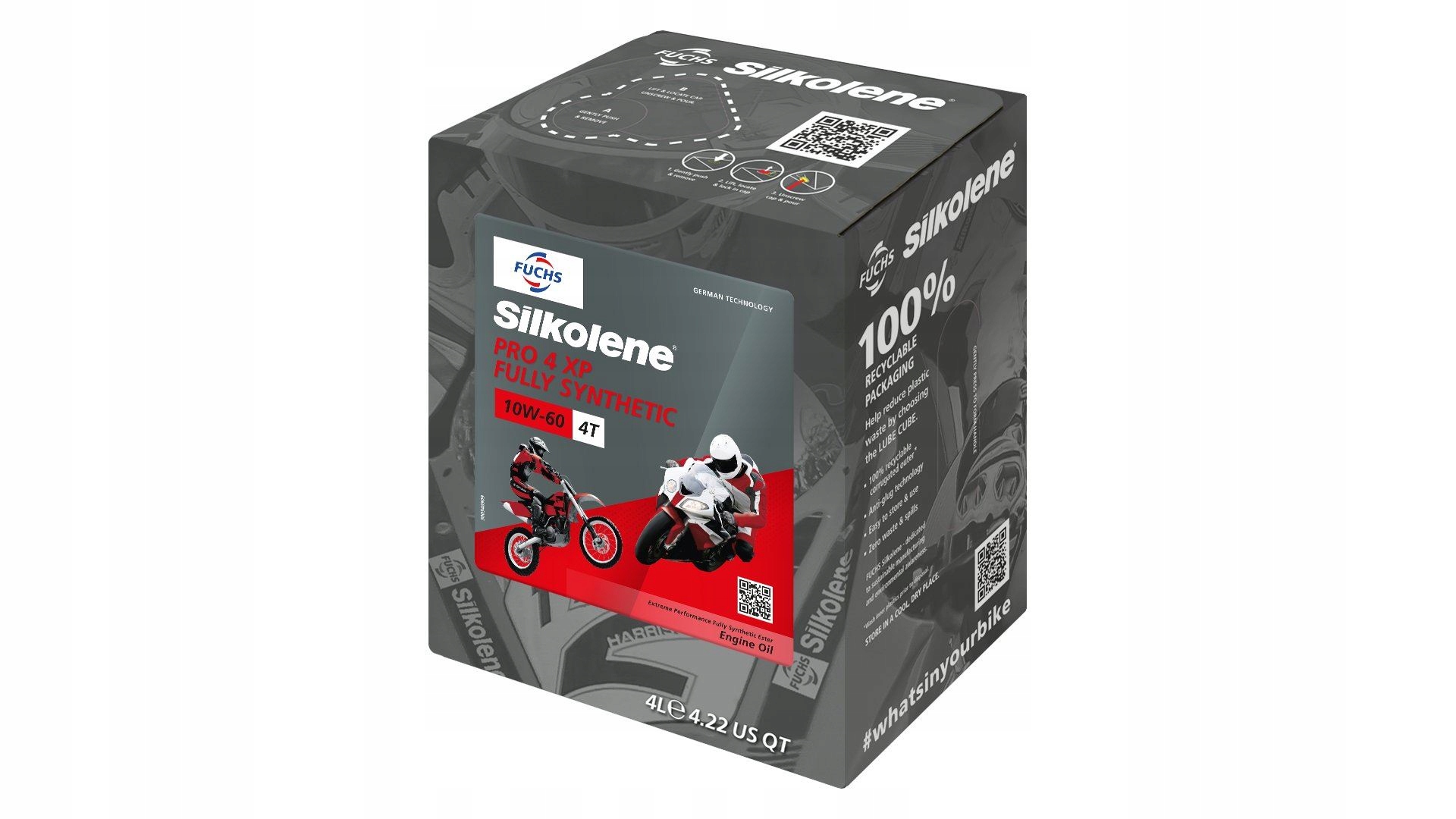 Silkolene Fuchs Motorový Olej 100 % Syntetický Ester Pro 4 Plus 10V60 4L
