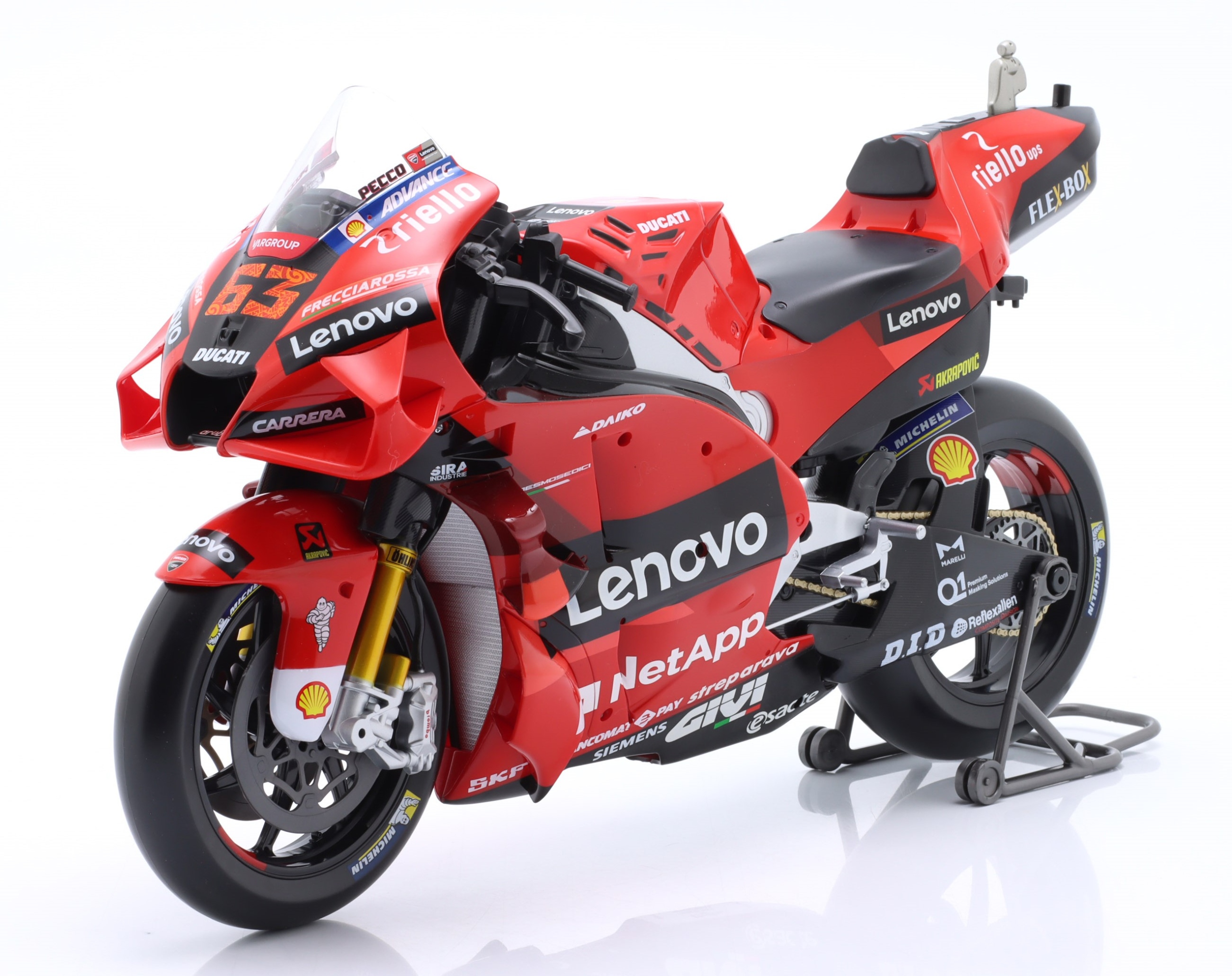 Ducati Desmosedici GP22 #63 F. Bagnaia Moto Gp 2022 Lenovo Team Maisto 1:6
