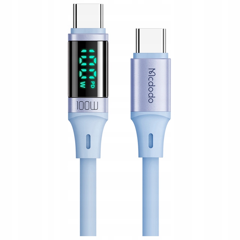 MCDODO KABEL Z WYŚWIETLACZEM USB-C SZYBKIE ŁADOWANIE USB TYP C 5A 100W 2M