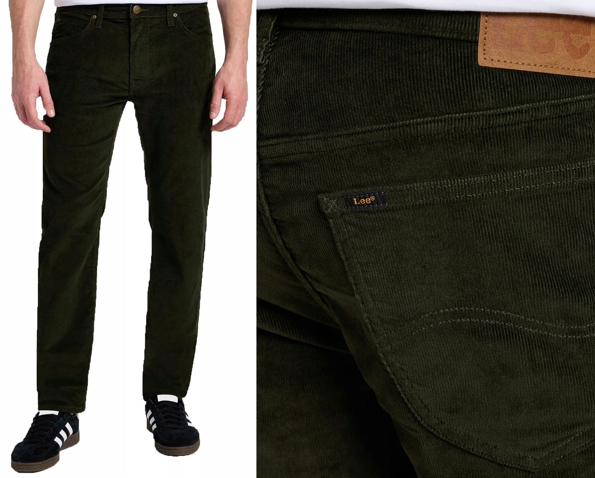 Lee Daren jednoduché džínové kalhoty straight Zip olive night W42 L34